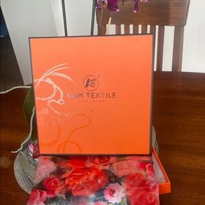 Floral Scarf - Vibrant Red and Pink New in Box